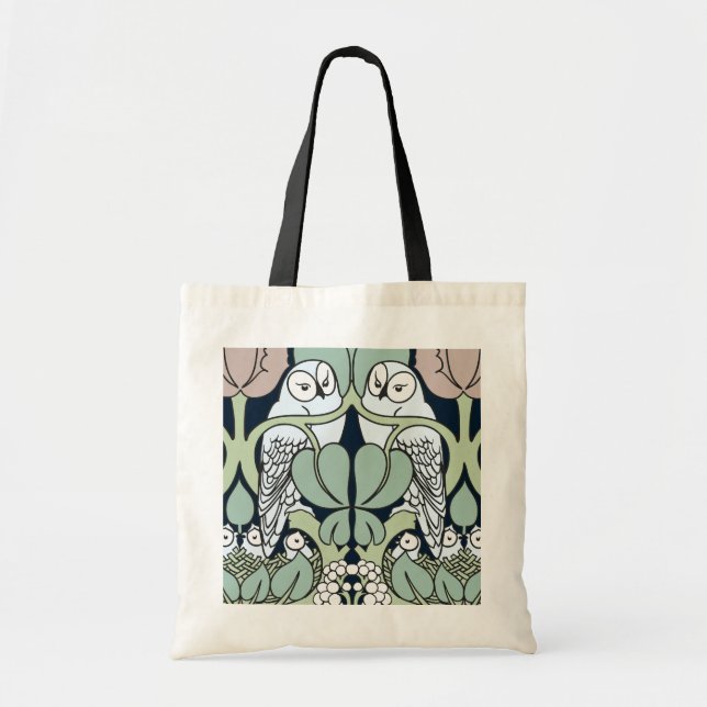Den Voysey art nouveauugglan bygga bo mönstertoto Tygkasse (Framsidan)