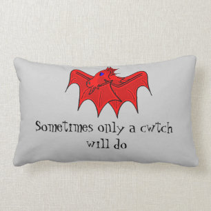 Den Wales draken ger welsh cwtch Lumbarkudde