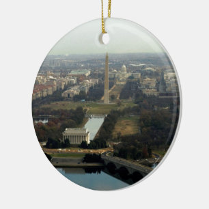 Den Washington DC-antennen fotograferar Julgransprydnad Keramik
