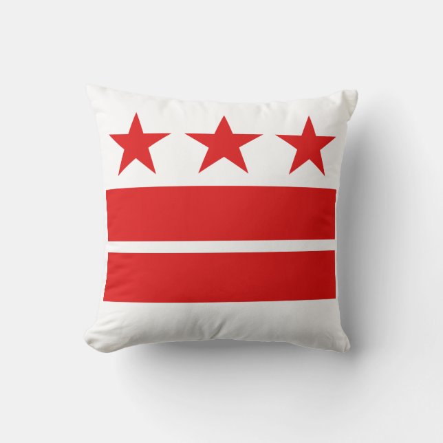 Den Washington DC-flagga kudder Kudde (Framsida)