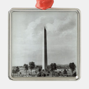 Den Washington monumentet och omgivningen Julgransprydnad Metall