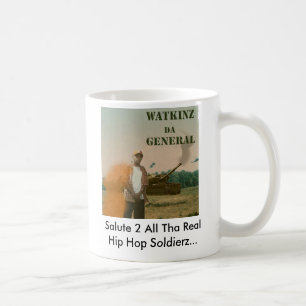 Den Watkinz Da generalen, saluterar 2 allt Tha Kaffemugg