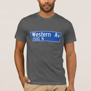 Den westerna avenyn, Los Angeles, CA-gata Tee Shirt