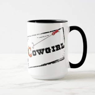 Den westerna "brännmärkte muggen för den Cowgir Mugg