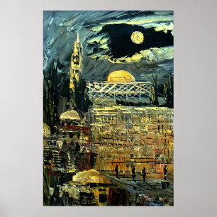 Den Westerna muren i Jerusalem Poster