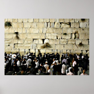 Den Westerna muren i Jerusalem Poster