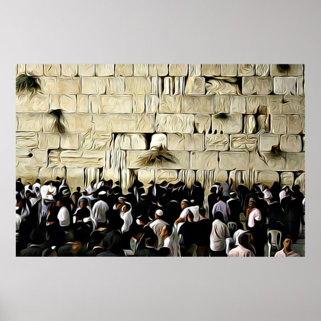 Den Westerna muren i Jerusalem Poster (Framsidan)