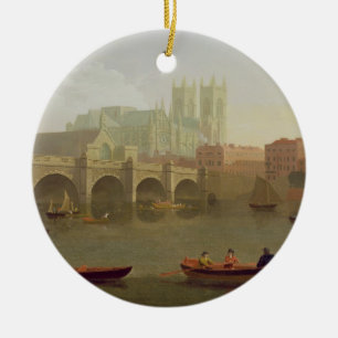 Den Westminster abbeyen och Westminster Julgransprydnad Keramik