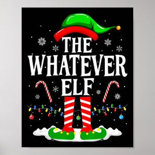 Den Whatever Elf Jul Rolig Matchande Familjegrupp Poster