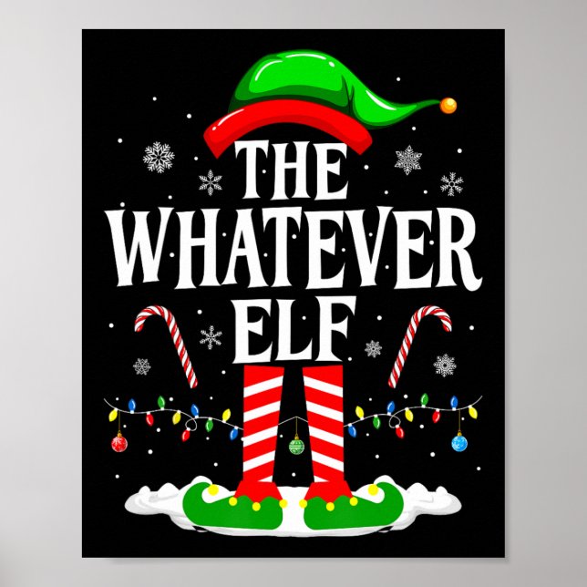 Den Whatever Elf Jul Rolig Matchande Familjegrupp  Poster (Framsidan)
