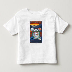 Den Whidbey ön, WashingtonScenic reser affischen T-shirt