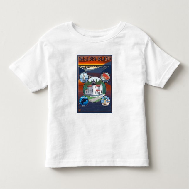 Den Whidbey ön, WashingtonScenic reser affischen T-shirt (Framsida)