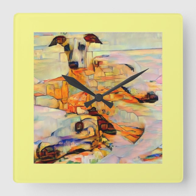 Den Whippet väggen tar tid på Fyrkantig Klocka (Framsida)