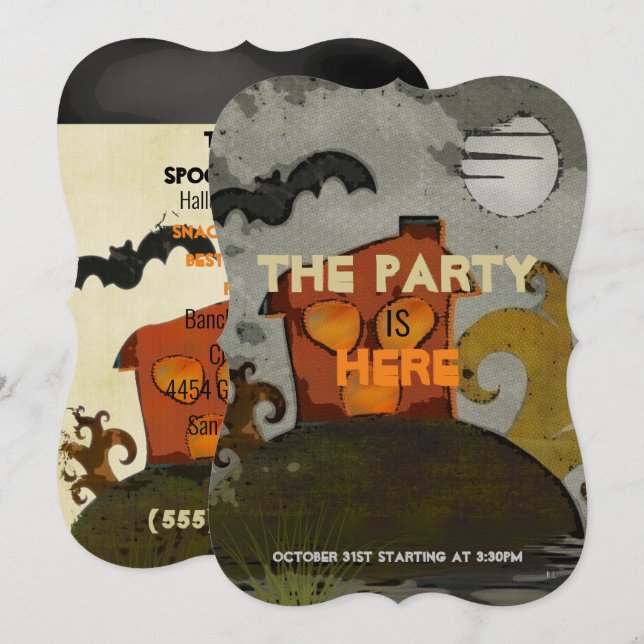 Den Whismiska Folkkonsten Spookz Inbjudningar (Fram/baksida)