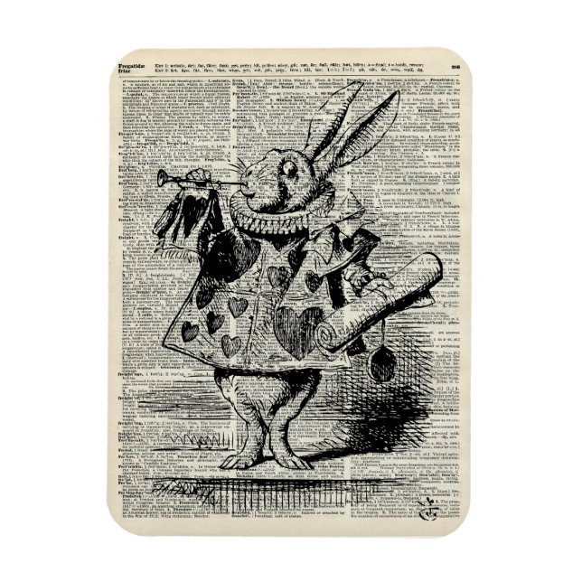Den Whitte kaninen Magnet (Vertikal)