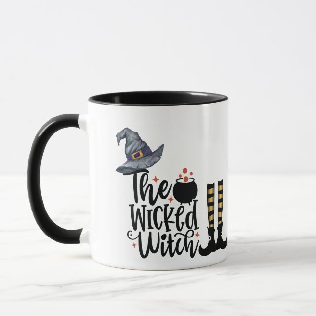 Den Wicked Witch - Witches Hat & Stockings Mugg (Vänster)