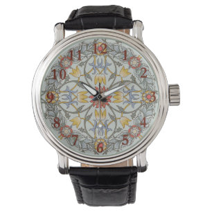 Den William Morris blommigten cirklar Armbandsur