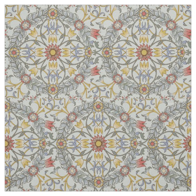 Den William Morris blommigten cirklar Tyg (Provkarta)