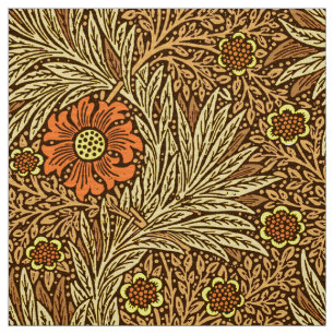 Den William Morris ringblomman, förkopprar brunt Tyg