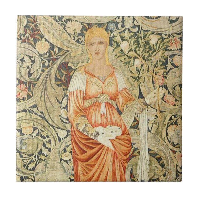 Den William Morris tapetdesignen belägger med Kakelplatta (Framsidan)