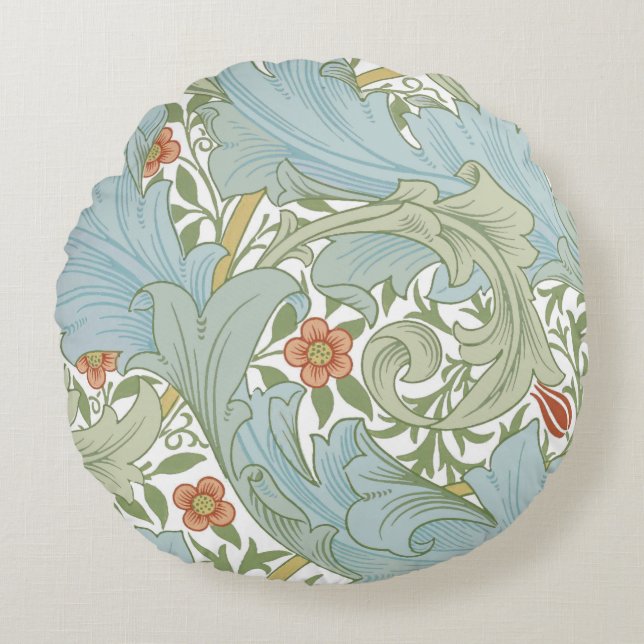 Den William Morris tapeten dämpar Rund Kudde (Framsidan)