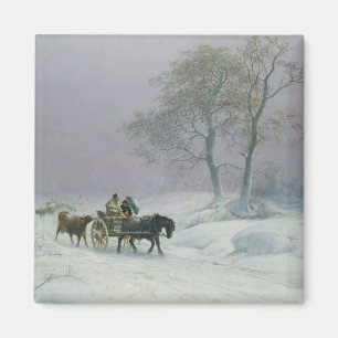 Den wintry vägen som ska marknadsföras magnet