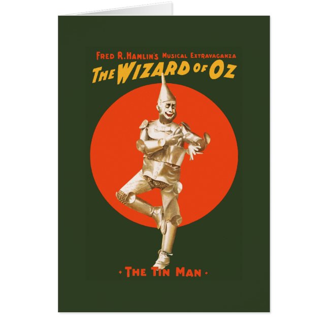 Den Wizard of Oz musikalpåkostat stycke Hälsningskort (Framsidan)