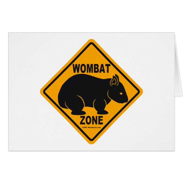 Den Wombat zonen undertecknar Hälsningskort (Framsidan Horizontal)