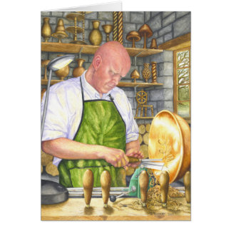 Den Wood turner Hälsningskort