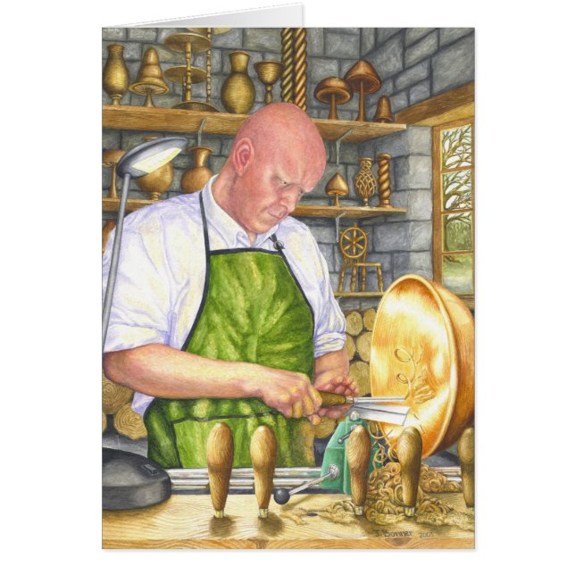 Den Wood turner Hälsningskort (Framsidan)