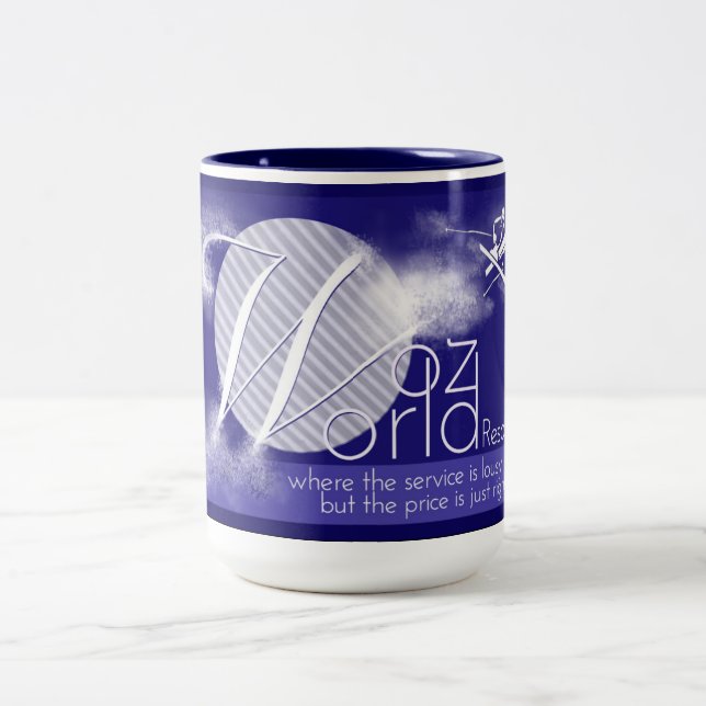 Den Woz världen skidar muggen Två-Tonad Mugg (Center)