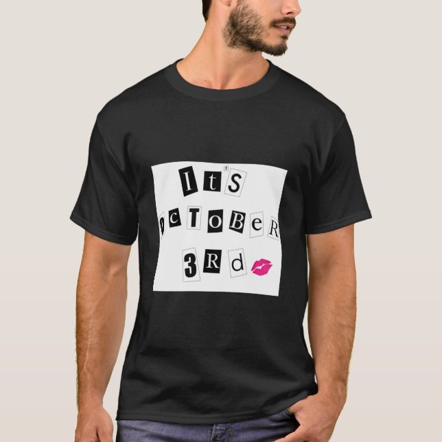 Den&x27;s 3 oktober. Klassisk T-Shirt (Framsida)