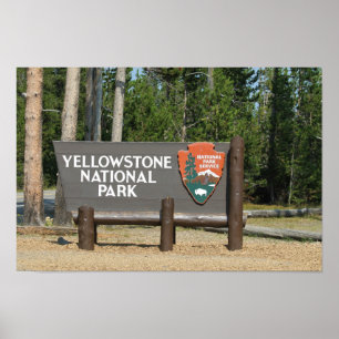 Den Yellowstone nationalparken, undertecknar, Poster