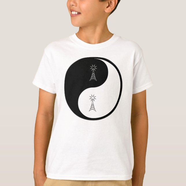 Den Yin Yang amatören radiosände Tröja (Framsida)