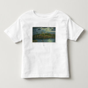 Den York stranden beskådar av Nubblefyren på T-shirt