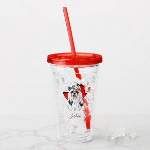 Den Yorkie modeforen tillfogar ditt namn Take Away Mugg