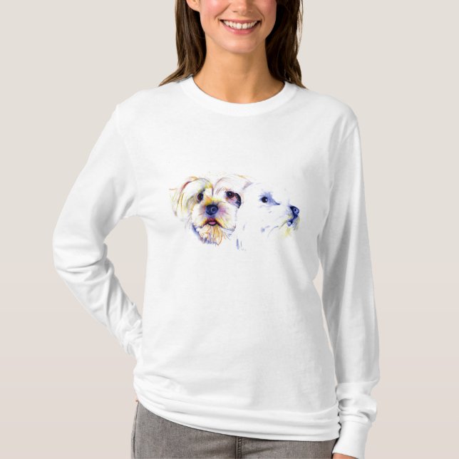 Den Yorkshire terrieren skissar T-skjortan Tee Shirt (Framsida)