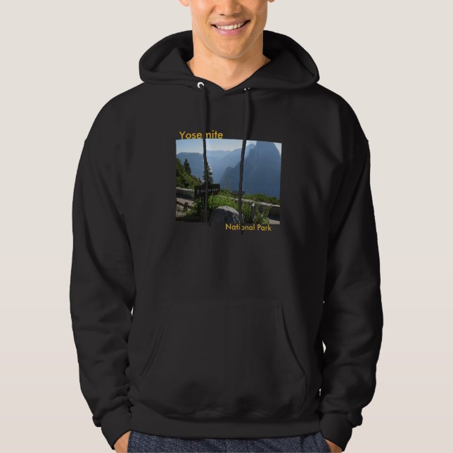 Den Yosemite NP glaciären pekar Polo Hoodie (Framsida)