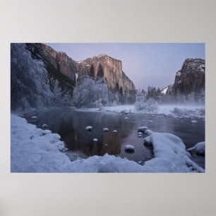 Den Yosemite vintern landskap Poster