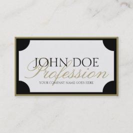 Den YourJobTitle W/B skrivar den guld- Visitkort