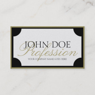 Den YourJobTitle W/B skrivar den guld- Visitkort
