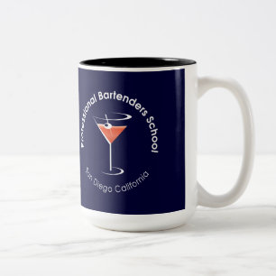 Den yrkesmässiga bartenderen skolar kaffemuggen Två-Tonad mugg