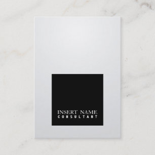 Den yrkesmässiga elegantsvarten kvadrerar modern visitkort