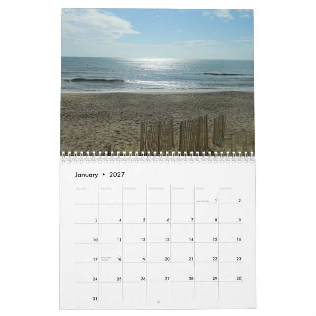 Den yttre banker av North Carolina Kalender (Jan 2027)