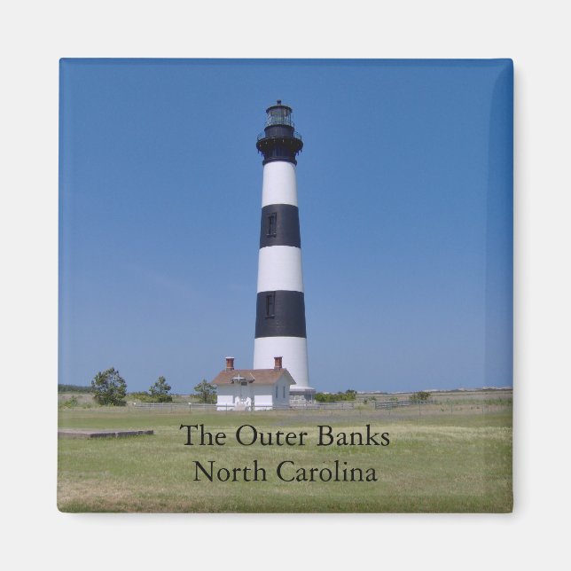 Den yttre Banker North Carolina Lighthouse-magnet Magnet (Framsidan)