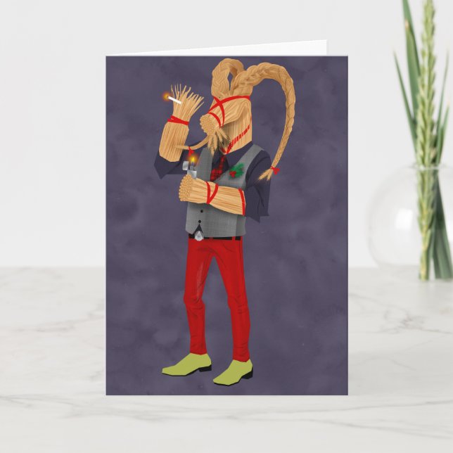 Den Yule geten Julhälsningar kortet Helgkort (Framsida)