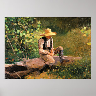 Den yxslipande pojken av Winslow Homer Poster