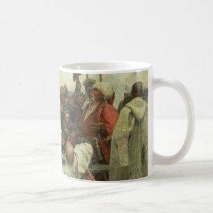 Den Zaporozhye Cossackshandstilen ett brev Kaffemugg