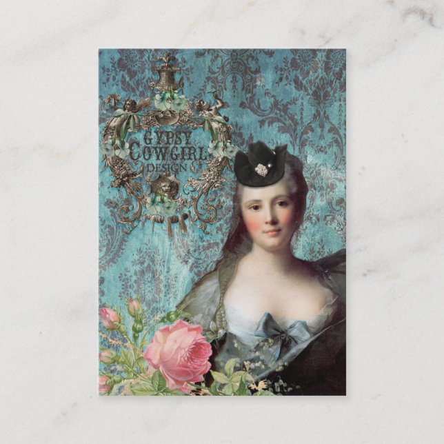 Den zigenska cowgirlen planlägger den visitkort (Framsida)