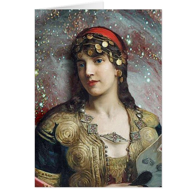 Den zigenska princessen, original- konst hälsningskort (Framsidan)